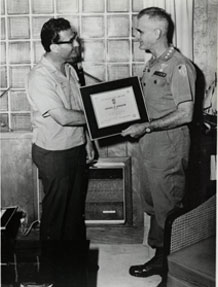 My father Oliver Pacini and General Westmoreland